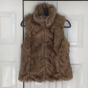 Trendy faux fur vest!